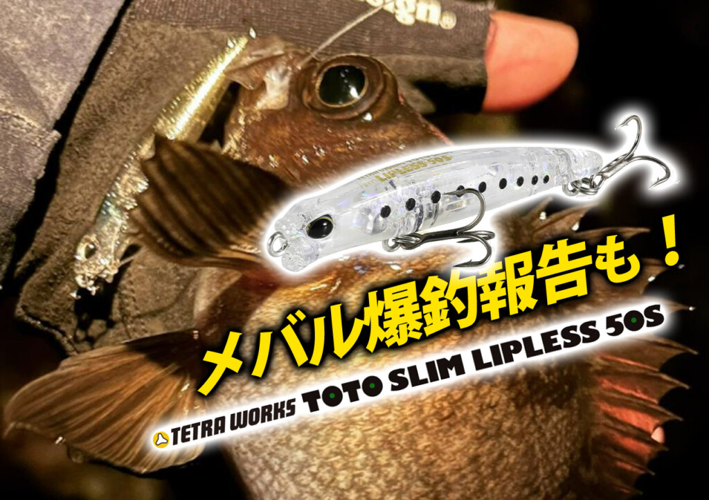 メバリングにもピッタリのリップレスミノー！DUOの「TOTO SLIM LIPLESS （トトスリムリップレス）50S」 |  釣りの総合ニュースサイト「LureNewsR（ルアーニュース アール）」